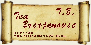 Tea Brezjanović vizit kartica